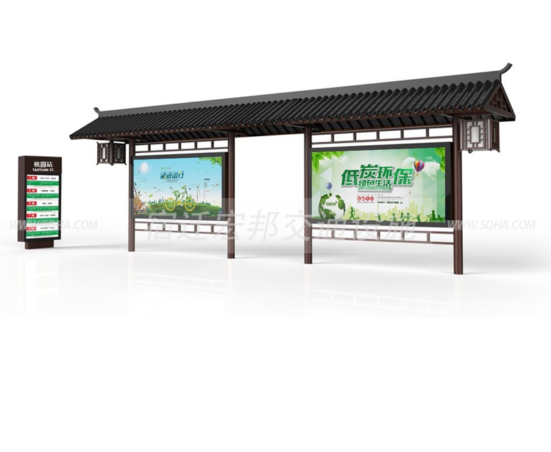 仿古候車亭廠家為您簡析仿古候車亭制作要點(diǎn)配圖一