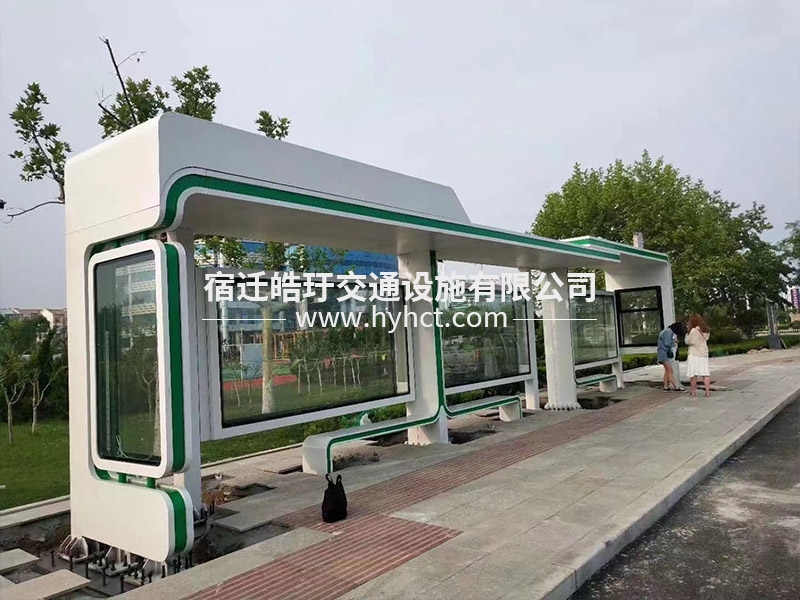 公交站臺(tái)候車亭生產(chǎn)廠家安裝案例現(xiàn)場(chǎng)